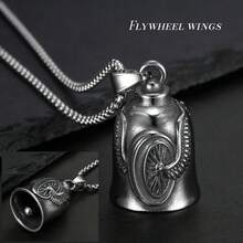 AD 1PC Motorcycle Male And Female Bells, Bicycle Bell Accessories, Protective Gear For Cycling, Motorcycle Angel Bells, Exorcism Bells, Retro Punk Motorcycle, Stainless Steel Lucky Cycling Bells - one-size - View 20