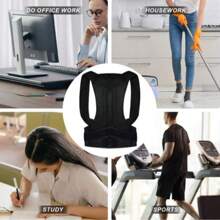 Adult Unisex Posture Corrector Brace, Adjustable Upper Back Support For Clavicle, Neck, Back And Shoulder, Suitable For Men And Women To Improve Posture
