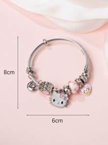 Sanrio Sanrio Hello Kitty Gold Bracelet,Cute Hello Kitty Pendant Bracelet,The Size Of The Bracelet Is Adjustable