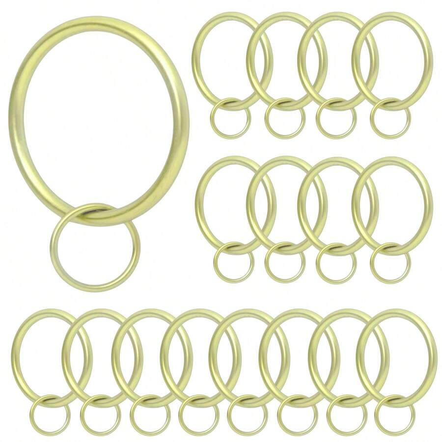 10Pcs/30Pcs/50Pcs 1.5-Inch Open-Hole Metal Curtain Rings, Hanging Rings And Hooks, For Curtain Rods, Shower Curtains, Living Room, Bathroom (Gold, Black, Silver)
