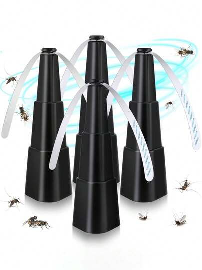 3 piezas - Ventiladores anti moscas para mesas, ventilador repelente de moscas para interiores y exteriores con aspas holográficas, funciona con baterías para picnic, fiesta, restaurante, cocina y barbacoa. Las dimensiones del producto son aproximadamente: 10.23in/26cm