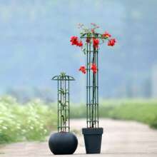 Kleine einzelne Ring-Schirm Stil Garten Rankgitter, Eisendraht Kletter Rank Unterstützung, ideal für Laterne Blume, Rose, Pilzkopf Pflanzenregal