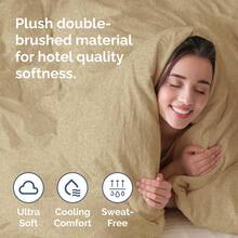Cover Queen Size Set - Extra Soft Queen Size Duvet Cover 90 X 90 With 2 Pillow Shams - Hotel Luxury Easy Care And Fade Free W/ Zipper Closures & Ties - Breathable Bedding Set (Light Sage Green) - 12 - 混色棕褐色(無被子) - 查看 3