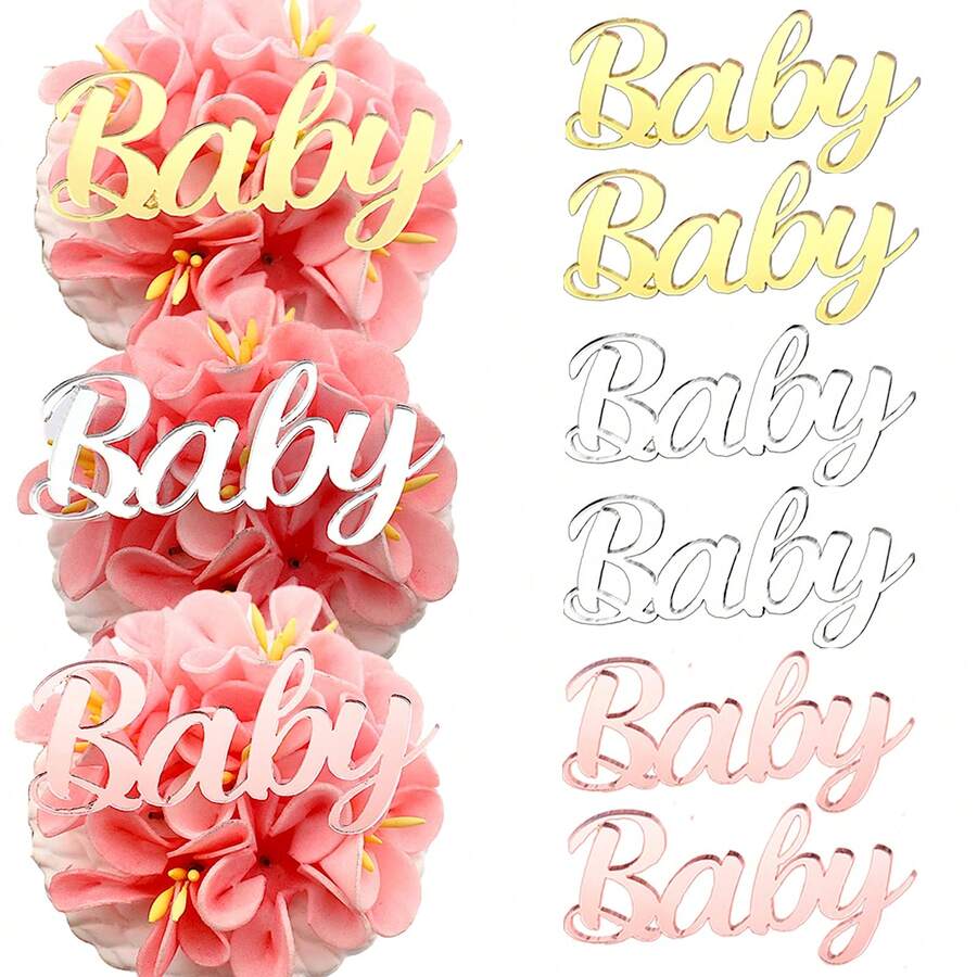 6 Pieces Happy Birthday Acrylic Cupcake Topper For Cake Decoration Party Supplier - Multicolor - View 1