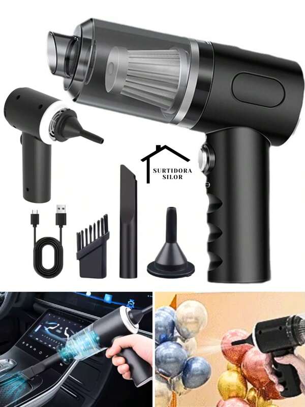 3 en 1 Aspiradora De Mano, Version Mejorada, Aspiradora Portatil , Portatil,   Inalambrica Para Coche y El Hogar, Con Bateria Recargable, Funcionamiento Silencioso, Remueve polvo, Pelo de Mascotas, Alta Potencia, Mini Aspiradora, Articulo Basico Para La Limpeza Del Hogar F6001