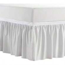 [Dorm Room Bed Skirt College Dorm Bed Skirt Long Bed Skirt Dorm Extra Long Dorm Room Bed Skirt 100 Microfiber White Holiday Gift For Her Summer Essential Travel Must Have Outfit Upgrade Daily Pick] - White - View 3