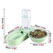 Pet Rabbit Chinchilla Guinea Pig Food Bowl Auto Feeder All-In-One Splice Food Bowl Drinking Fountain Raised Standing Dish Bowl - Green - View 10