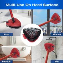 HOME TIMES Microfiber Scrub Brush And Mop Head Replacement - Compatible With O Cedar EasyWring 1-Tank System, Durable Hard Bristle For Bathroom, Kitchen, Tub, And Tile Cleaning, Bathroom Cleaning Accessories | Durable Cleaning Tool, Mop Head - 白色 - 查看 10