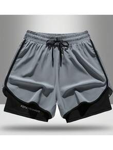 Paquete de 4 pantalones cortos deportivos para correr 2 en 1 para hombre, con entrepierna de 7 pulgadas, pantalones cortos de compresión para entrenamiento y gimnasio - 4PCS - Ver 4