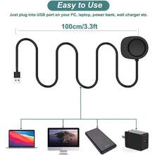 USB Charging Cable Magnetic Power Charging Cord For Amazfit T-Rex3 /Amazfit Balance - Black - View 6