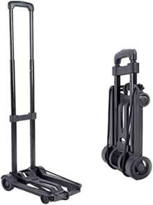 Portable Trolley, Small Trolley, Foldable, Lightweight, Load Capacity 50kg, With Fixed Rope, For Moving, Shopping, Disaster Prevention, Home Use, Travel