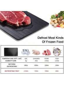 1 Stück Aluminium-Legierung Rapid-Abtau-Platte, Auftau-Platte für Fleisch & Meeresfrüchte für gefrorene Lebensmittel