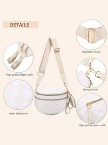 2025 New Fashion Plaid Coin Purse Large Capacity Shoulder Bag Versatile Lightweight Messenger Bag