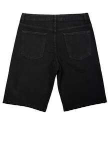 男士街头风格音乐节水钻口袋休闲牛仔短裤，Emo 风格