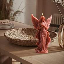 1pc 3D Mythical Wings Goddess Fragrance Candle Silicone Mould, DIY Soap, Fragrance, Plaster Decor, Home Accessories, Creative Gift, Reusable Silicone Mold