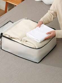 1/2/3pcs Quilt Storage Bag Translucent Visible Clothes Quilt Storage Box PEVA Dustproof And Moisture-Proof Moving Packing Bag