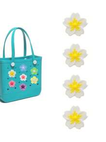 16pcs/8pcs/4pcs/1pc 7-Color Begonia Flower DIY Bag Decor, Bag Accessories, Begonia Flower Decor