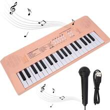 Piano eléctrico con teclado musical BF‑3738C de 37 teclas para principiantes. Instrumento educativo. - Naranja - Ver 1