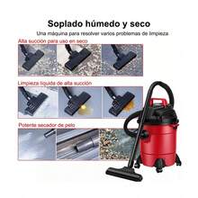 Aspiradora Industrial Seco-mojado De 15l Función 3en1 Rojo - Tipo de Enchufe B USA (110-127V) - Ver 3