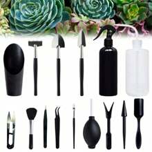 Succulent Plants Tools,15Pcs Mini Garden Tools Set Mini Garden Hand Transplanting Succulent Tools Gardening Hand Tools Indoor Miniature Fairy Garden Plant Care Potting,Cactus Kit