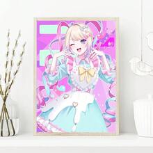 1 peça pôsteres de arte de parede moldura opcional pop needy girl overdose jogo papel branco pôster adesivo de parede chique para sala de estar decoração de bar adesivos de parede de arte