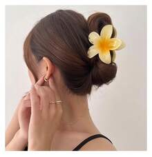 2PCS 3D Effect Flower Hair Clips Set[NO Damage][Strong Grip][Non-Slip]Hair Clips For Thin Hair/Thick Hair,Flower Claw Clips For Women,Multicolor B