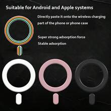 MagneGrip Pro Series: Universal Ultra Thin Magnetic Sticker Plate Kit For Wireless Charging | Strong Magnetic Mount Accessories For Car Dashboard, Air Vent, Home Office | Phone Metal Ring Pad Compatible With Iphone 15 Pro Max 14 13 Sam Sung Galaxy S24 Ultra Pixel 8 Case | MagSafe Compatible Metal Sheet | Anti-Slip Secure Holder,Ultra-Thin Design, Casing Does Not Bulge Compatible With IPhone, Android Phone, Gift For Birthday, Family, Friends Car Accessories Car Phone Holder