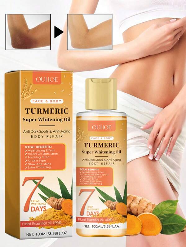 Turmeric Whitening & Repairing Face Serum, Restores Skin Barrier, Moisturizes, Firms & Brightens, Fades Dark Spots