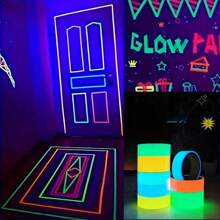 6 Packs Neon Glow Tape 6 Colors Waterproof UV Reactive Fluorescent Stickers For Stage Decor Stairs Crafts Reflective Warning Tape Perfect For Halloween Parties 196.85in X 15mm Wall Stickers Room Decor Wall Decor Wall Sticker Personalised Stickers Halloween Decor Home Decor Fall Decor