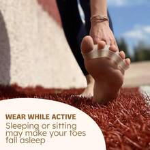 Awesome Toes Spacers & Separators, Fast Pain Relief From Hammertoe & Bunions, Two Pairs In Stylish Wooden Box, Latex-Rubber Toe Stretchers Used Walking, Running & Yoga Practice - Small & Medium Kit - View 11