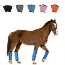 1 conjunto de 4 botas de malha respirável para cavalos, proteção para as pernas dos cavalos contra picadas de moscas e mosquitos, suprimentos equestres