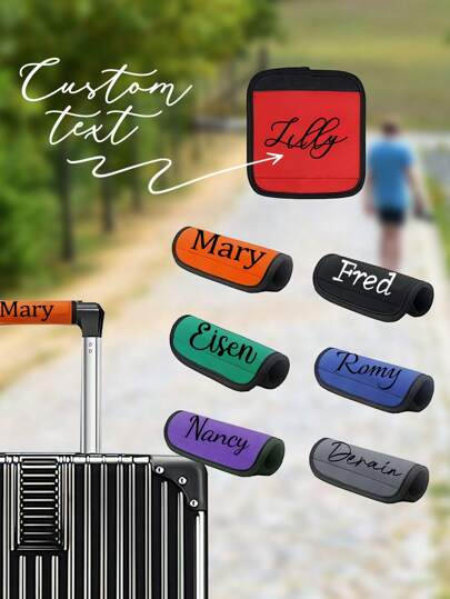 1 Stück personalisierter Sublimations-Gepäckgriffwickel mit Namen, individueller Griffabdeckung für Reisetasche, Koffer, Monogrammierter Gepäckfinder. Der personalisierte Gepäckgriffwickel wird Ihr bester Reisebegleiter für Ihre kommenden Reisen.