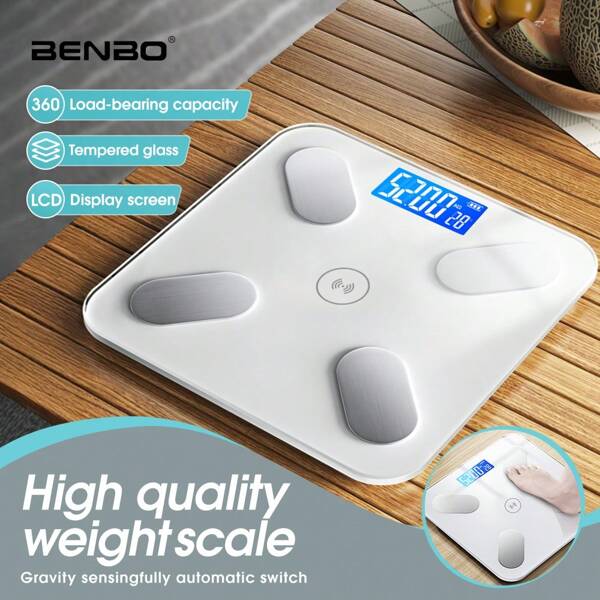 Benbo BENBO 1pc Family Weight Scale, Accurate Measurement Of Weight, LCD Display Screen, Small Size, Suitable For Weight Loss, Can Check Weight In A Timely Manner (Battery Not Included)
