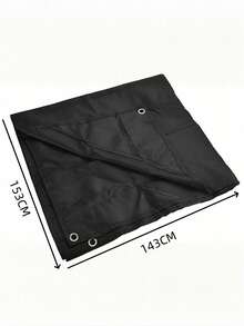 1 件装轻质防水野餐垫，防沙四季帆布露营毯，易于清洁，适合海滩、公园、花园、户外家庭旅行，尼龙框架，黑色