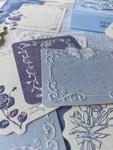 30pcs/Box Minimalist Embossed Memo Pads, DIY Decoration & Craft Material, Holiday Gift, Personalized Scrapbooking Stationery, Back To School Essential