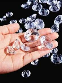 50 PIEZAS de diamantes acrílicos transparentes en punta, parches de cristal diamante de gran transparencia, materiales DIY para arte de uñas, joyería, accesorios para el cabello y decoración de ropa, diamante de incrustación hecho a mano, buenos regalos para familiares y amigos