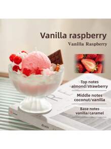 1pc 450g Summer Fruit Ice Cream Creative Exquisite Shape Yogurt Cup Soy Wax Birthday Gift Souvenir Aromatherapy Candle