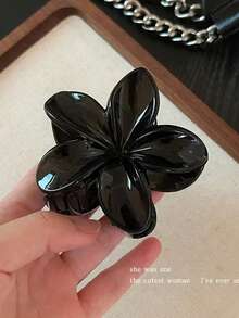 3 Stücke /1 Stück Elegante Haarklammern aus Kunststoff für Damen, Leopardenmuster schwarz, Blumenform rot, vielseitig verwendbar, hochwertiges minimalistisches Design in Einfarbig, geeignet für Alltag, Lässig, Party, Pendeln, Urlaub, Haarstyling, Gesichtsreinigung, Make-up, Outfit-Accessoires, Haarklammern, Haarspangen, Haarclips, Herbst-Winter-Accessoires für Frauen