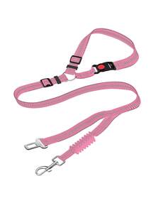 1 件装二合一宠物车用牵引绳，双连接防止逃脱，中型/大型犬牵引绳，防拉扯，可调节，夜间反光，户外宠物用品 - 彩色 - 查看 6