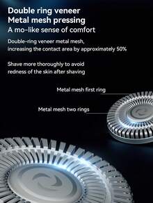 MIGUAN 1 Pc Electric Razor | Men's USB Rechargeable, Portable Shaver With Nose Hair Trimmer , Stainless Steel Blades For Smooth Shaving, Ergonomic Design, Fast Charging, Long-Lasting Battery, Easy To Clean - Multicolor - View 10