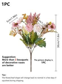 1/3 pièces Fleurs artificielles Bouquet d'Hortensia en soie Chrysanthème bulbeux Décoration de mariage de la Saint-Valentin Matériel de décoration de couronne DIY, Accessoires de décoration de fleurs pour le poignet de la mariée, Décoration de voiture de mariage, Décoration d'arche de linteau, Maison, Salle à manger, Chambre à coucher, Décoration de vase, Matériel de décoration de fête d'anniversaire, Cadeaux du Nouvel An, Décoration d'automne