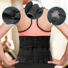 okwish Back Support Belt Back Brace Breathable Lumbar Support Lumbo Belt - Black - View 9