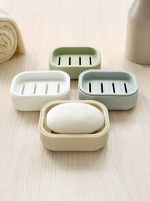 1 Pc Soap Box, TPR Material Lotus Soap Holder, Kitchen Bathroom Universal Punch-Free Household Drain Box Soap Box, Drainage Box Bathroom Accessories, Home Decoration