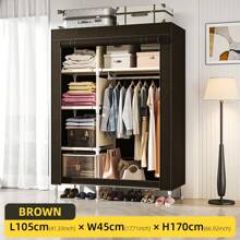 Sturdy Metal Frame Cloth Wardrobe With Fabric Exterior - Space-Saving Closet Organizer For Bedroom, Dorm Or Apartment - Includes Shelves, Hanging Rod And Stacking Area For Multi-Functional Storage And Clothing Organization | Minimalist Wardrobe | Durable Structure, Portable Closet