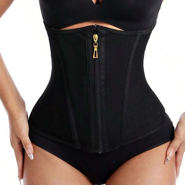 Faja reductora con 9 huesos con cremallera, faja moldeadora para fitness, yoga, entrenamiento del core, cinturón reductor de cintura, recortador de cintura, modelador corporal, cinturón adelgazante para accesorios de gimnasio