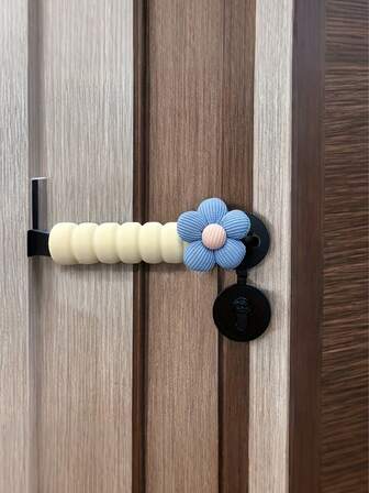 波点向日葵图案布艺双开门冰箱把手罩 防寒防尘 适用汽车换挡杆 冰箱把手手套 防寒罩 防静电罩 门把手保护罩 田园风防撞把手罩