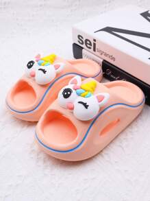 Summer New Girls Fashion Slippers, Soft Bottom Anti-Skid Wear-Resistant Cute Unicorn Children Fashion Slippers, Indoor Outdoor Toddler & Big Kid Elegant Princess Beach Sandals