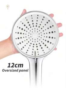 Ducha de mano de alta presión con 3 funciones, con manguera de acero inoxidable de 1.5m/59 pulgadas y soporte adhesivo para pared