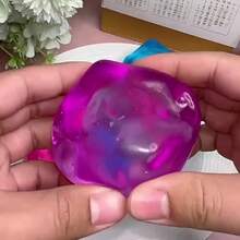 4件套夏日清凉透明冰块挤压玩具 | 麦芽纹理慢回弹减压挤压玩具，时尚宣泄工具 - 彩色 - 查看 3