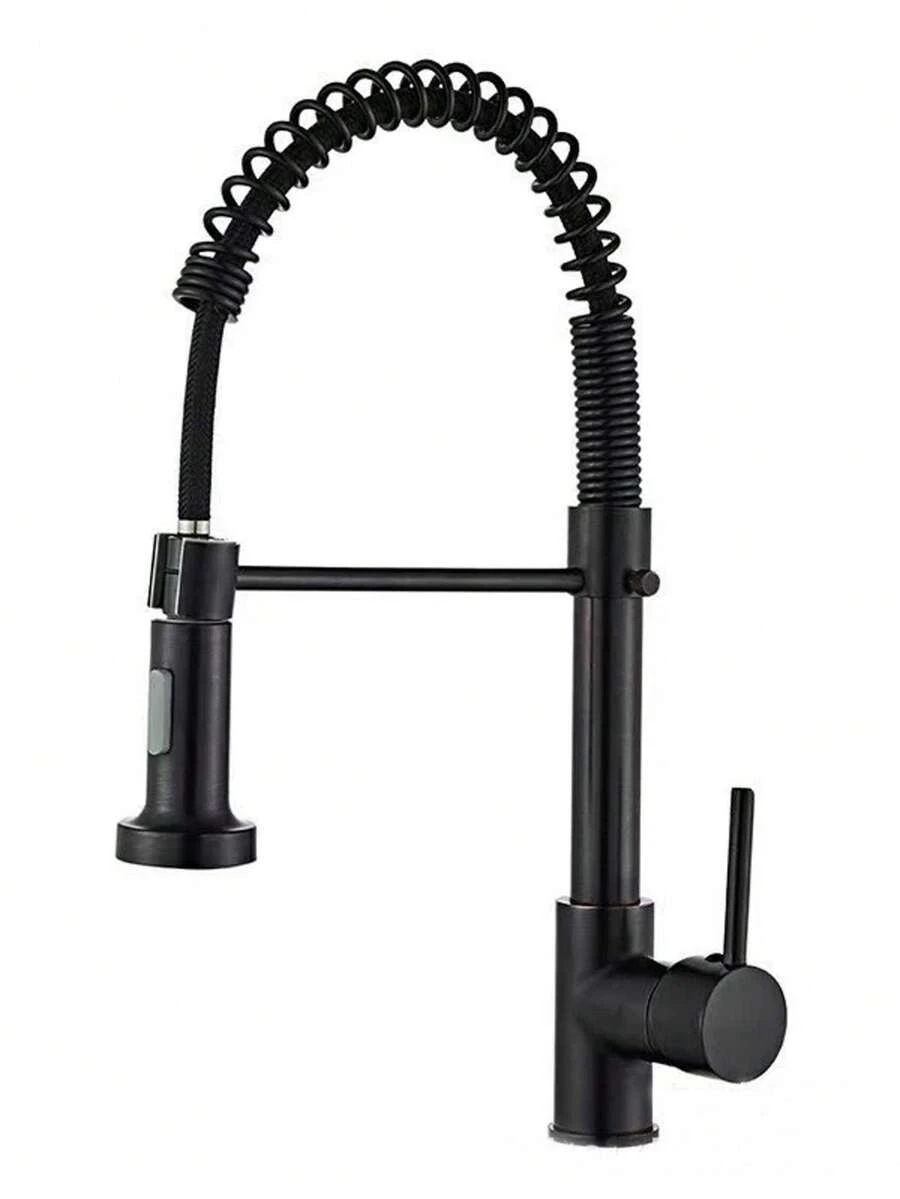 Black Kitchen Faucet, Kitchen Mixer Tap With 360° Swivel Sprayer, High Arch Sink, Retractable Sprayer, 2 Modes - màu đen - Xem 1